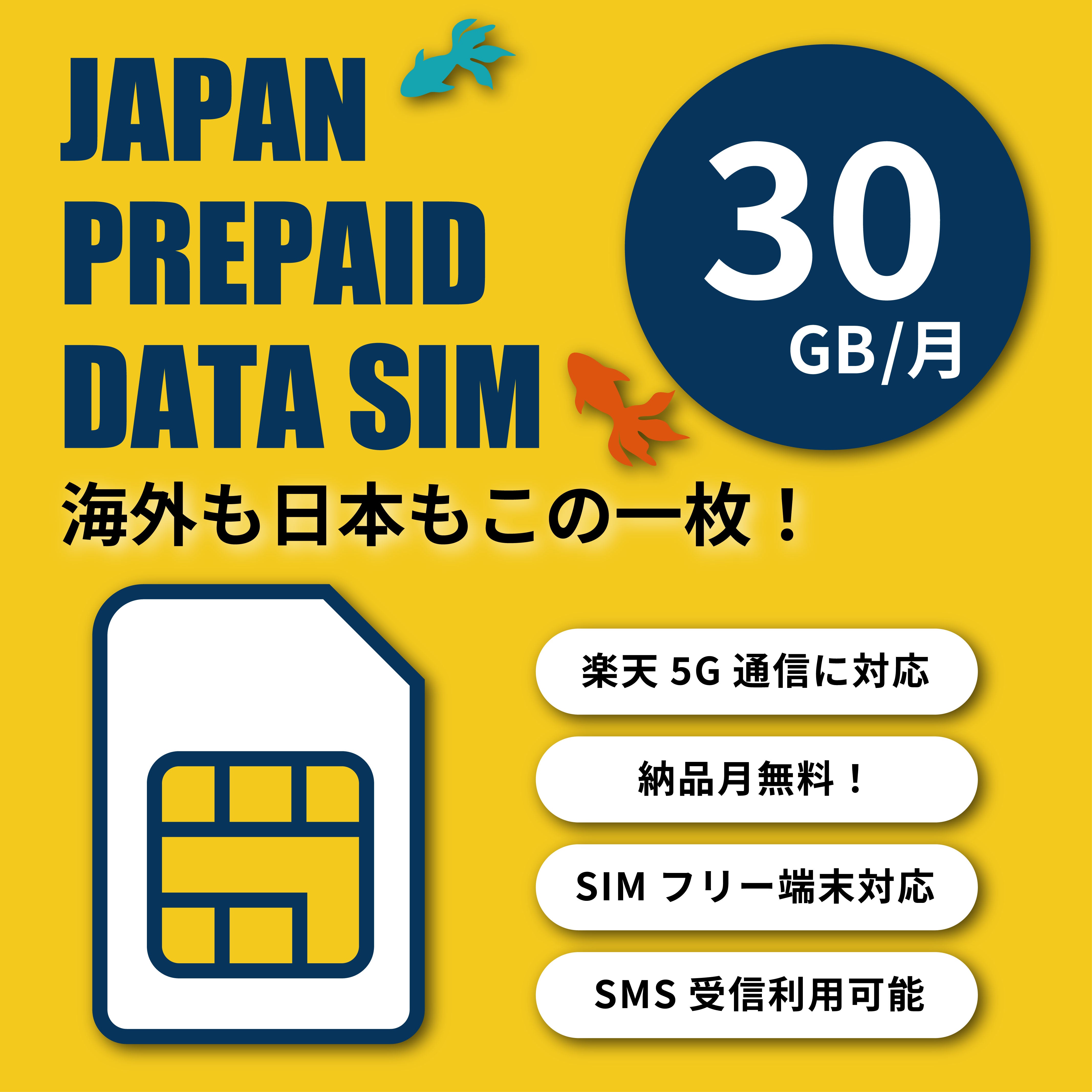 Rakuten Prepaid SIM 30GB